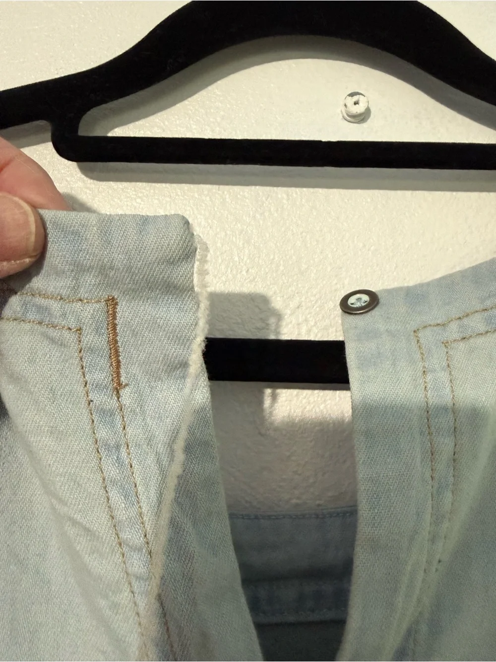 We The Free Free People Moon City Denim Shirt flaw - Picture 11 of 13
